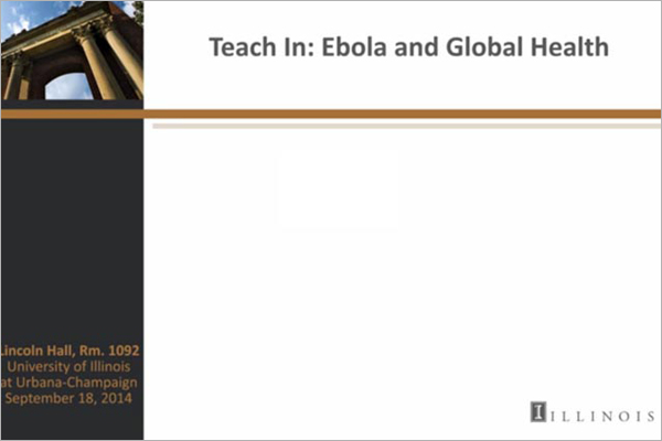 Teach In: Ebola and Global Health